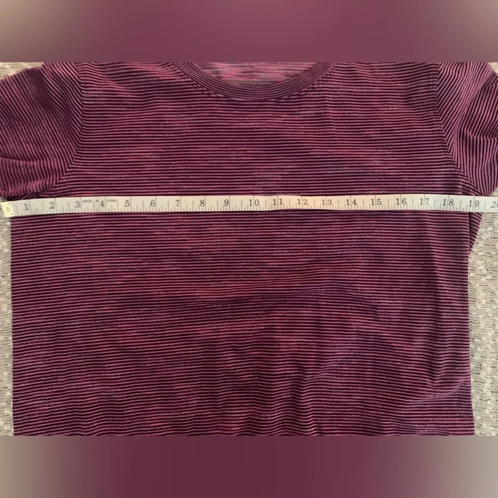 lululemon athletica Purple Striped Top - SZ 6